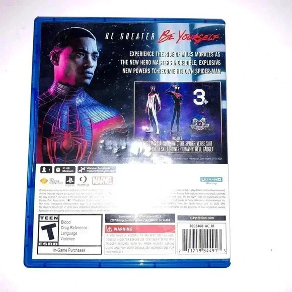 Pre-owned PS5 LAUNCH EDITION MARVEL SPIDER-MAN VIDEO GAME - Picture 6 of 6